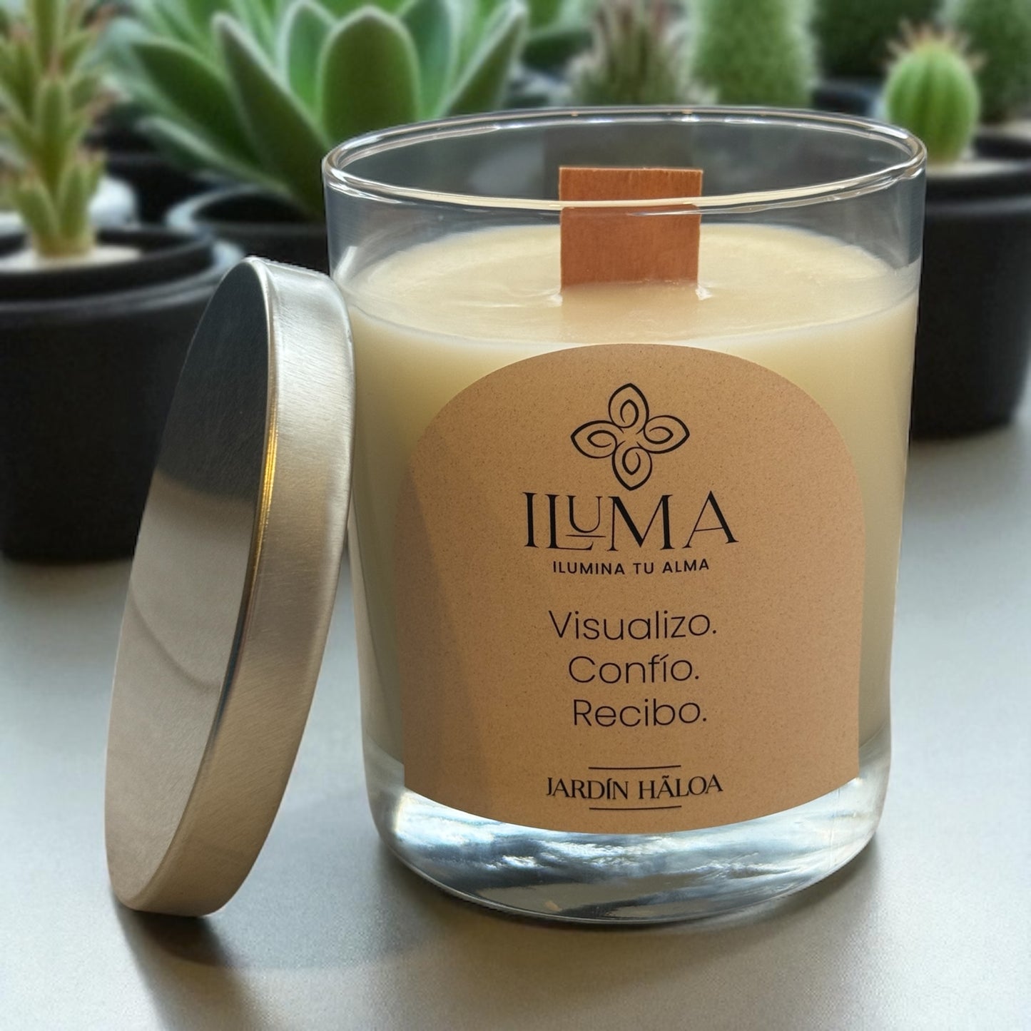 Vela con esencia de JARDÍN HÃLOA