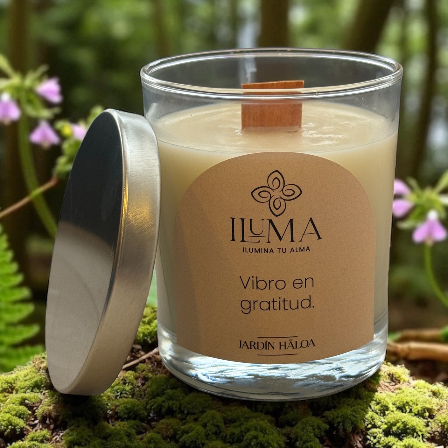 Vela con esencia de JARDÍN HÃLOA